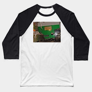 Green Walls And Paperwork Baseball T-Shirt